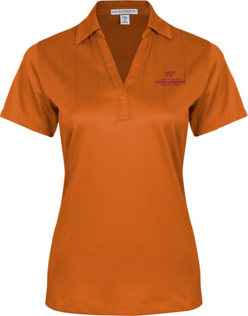Virginia Tech Ladies Performance Fine Jacquard Polo Chemical Engineering Vertical R - ONLINE ONLY
