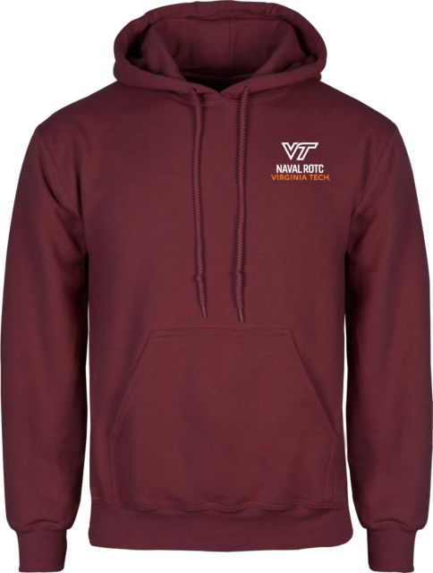Virginia Tech Fleece Hoodie Naval ROTC Vertical R - ONLINE ONLY