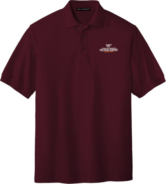 Virginia Tech Silk Touch Polo Political Science Vertical R - ONLINE ONLY