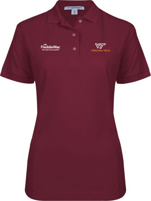 Virginia Tech Ladies Easycare Pique Polo Freddie Mac - ONLINE ONLY