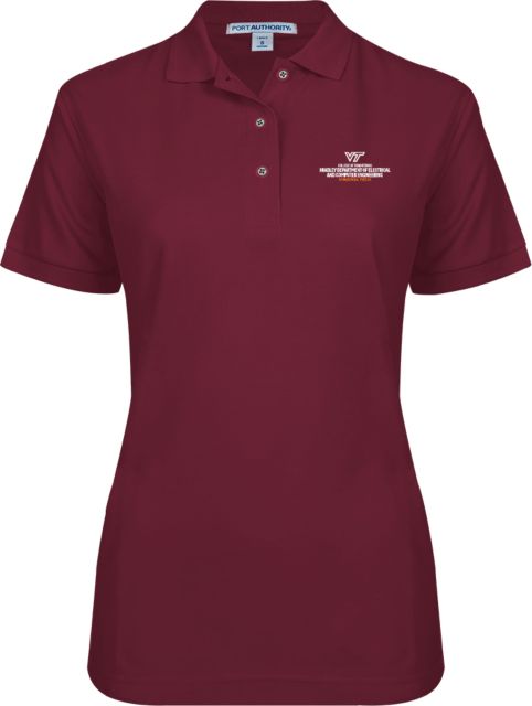 Virginia Tech Ladies Easycare Pique Polo Bradley Dept of Electrical and Computer Engineering Vertical R - ONLINE ONLY