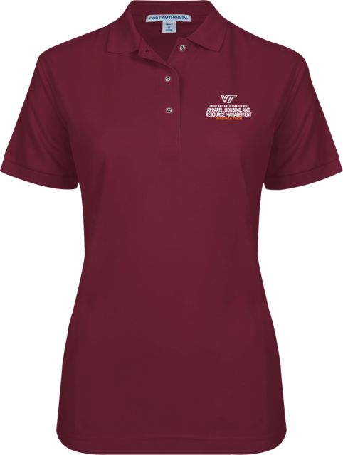Virginia Tech Ladies Easycare Pique Polo Apparel Housing and Resource Mgmt Vertical R - ONLINE ONLY