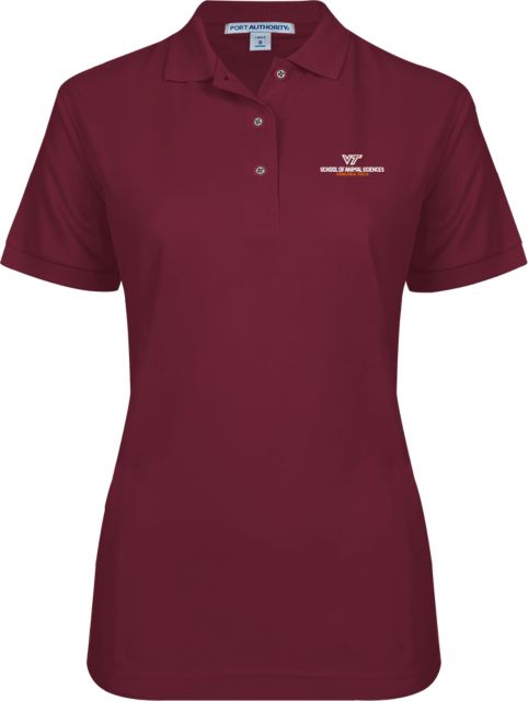 Virginia Tech Womens Silk Touch Pique Polo School of Animal Sciences Vertical R - ONLINE ONLY