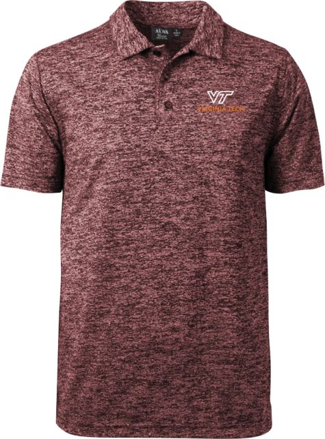 Virginia Tech Honeycomb Jacquard Polo Primary Institutional Mark - ONLINE ONLY