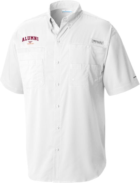 Virginia Tech Columbia Tamiami Performance Short Sleeve Shirt Virginia Tech Alumni - ONLINE ONLY