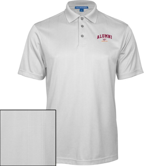 Virginia Tech Performance Fine Jacquard Polo Virginia Tech Alumni - ONLINE ONLY