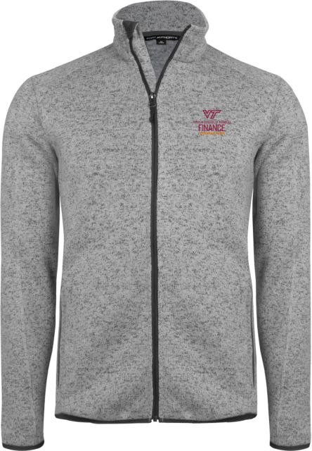 Virginia Tech Sweater Fleece Jacket Finance Vertical R - ONLINE ONLY