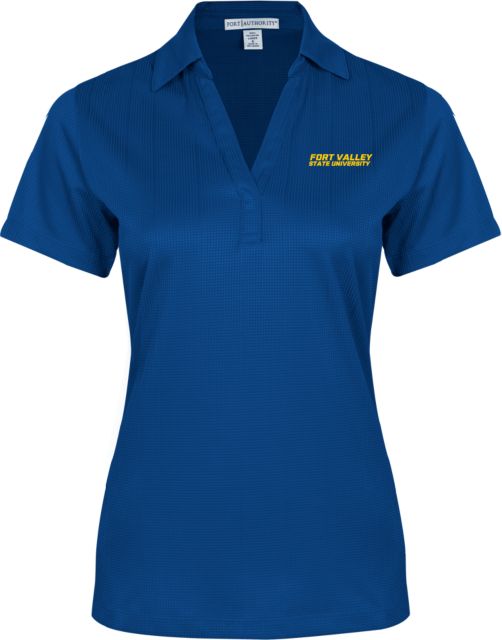 Fort Valley State Ladies Performance Fine Jacquard Polo Wordmark - ONLINE ONLY