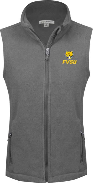 Fort Valley State Ladies Fleece Full Zip Vest Primary Mark - ONLINE ONLY