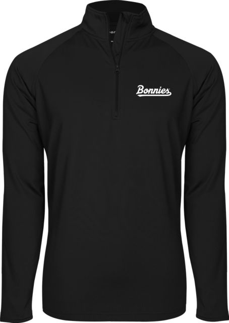 St Bonaventure Sport Tek Sport Wick Stretch 1/2 Zip Pullover St Bonaventure Bonnies Script - ONLINE ONLY