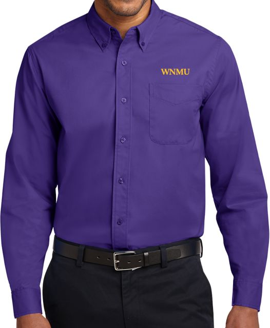 Western New Mexico Twill Button Down Long Sleeve WNMU - ONLINE ONLY