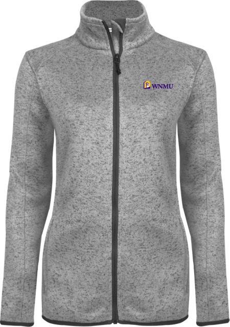 Western New Mexico Heather Womens Fleece Jacket University Mark Flat - ONLINE ONLY