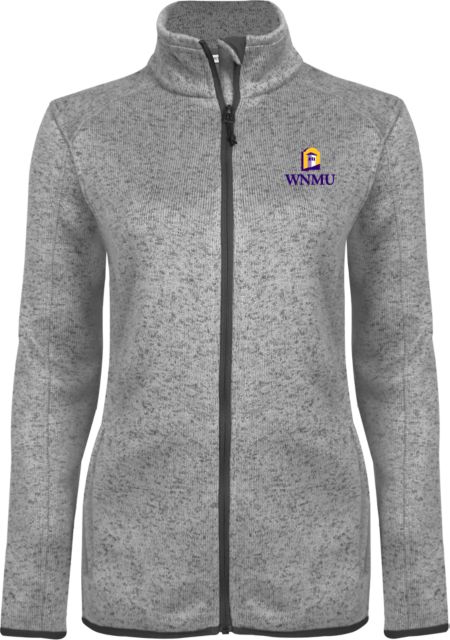 Western New Mexico Heather Womens Fleece Jacket University Mark Stacked - WNMU - ONLINE ONLY