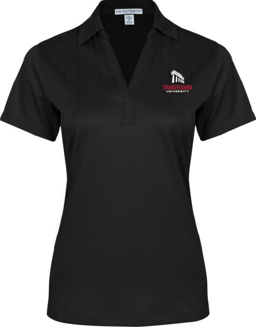 Transylvania Ladies Performance Fine Jacquard Polo Primary Institutional Mark - ONLINE ONLY