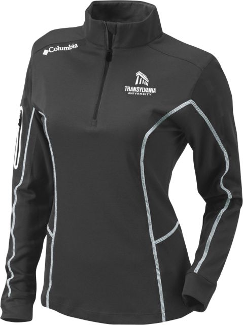 Transylvania Columbia Ladies Omni Wick Shotgun 1/4 Zip Primary Institutional Mark - ONLINE ONLY