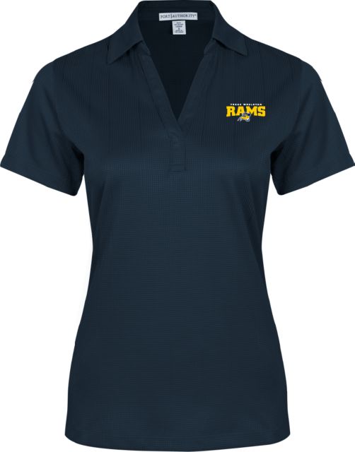 Texas Wesleyan Ladies Performance Fine Jacquard Polo Primary Mark - ONLINE ONLY