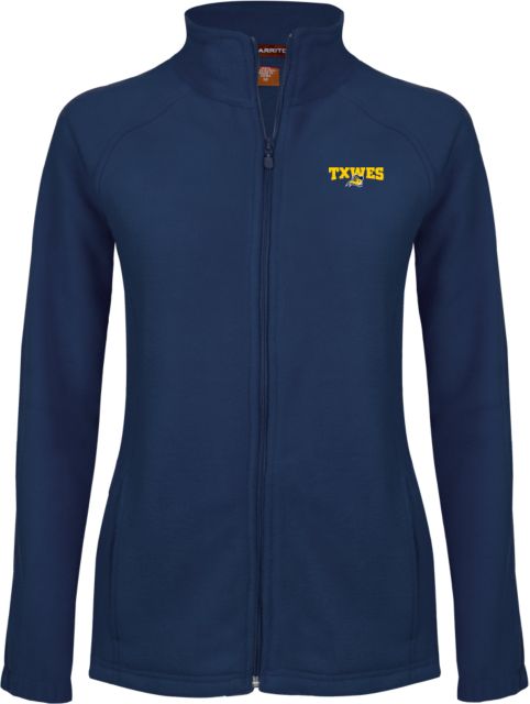 Texas Wesleyan Ladies Fleece Full Zip Jacket Secondary Mark - ONLINE ONLY