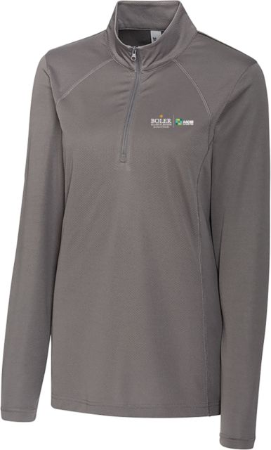John Carroll C&B Womens Titan Clique Ice Pique Half Zip Boler College of Business Flat - ONLINE ONLY