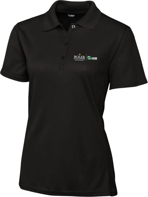 John Carroll C&B Womens Clique Ice Pique Polo Boler College of Business Flat - ONLINE ONLY