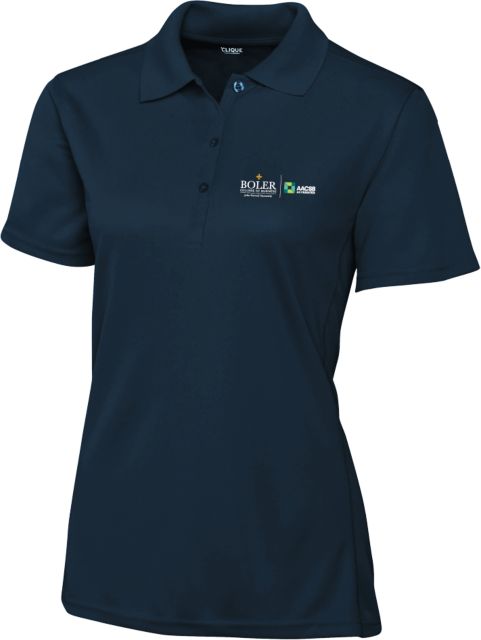 John Carroll C&B Womens Clique Ice Pique Polo Boler College of Business Flat - ONLINE ONLY