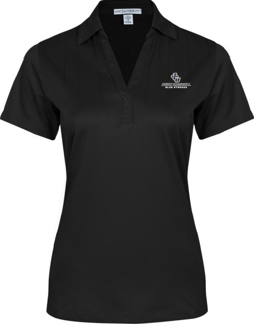 John Carroll Ladies Performance Fine Jacquard Polo JCU Stacked - ONLINE ONLY