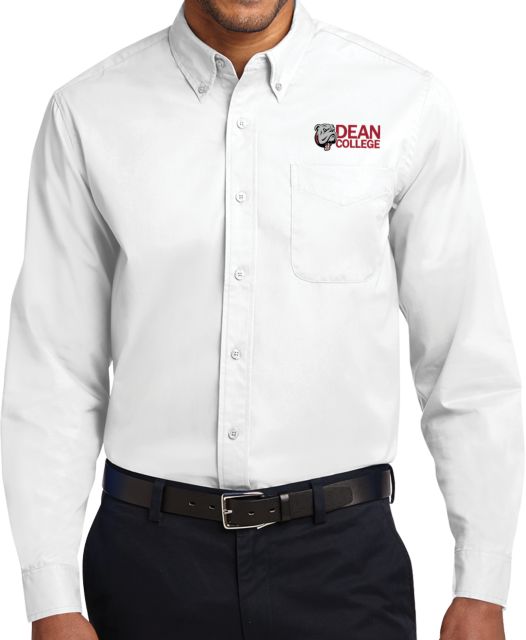 Dean College Twill Button Down Long Sleeve Dean College w/ Bulldog Head - ONLINE ONLY