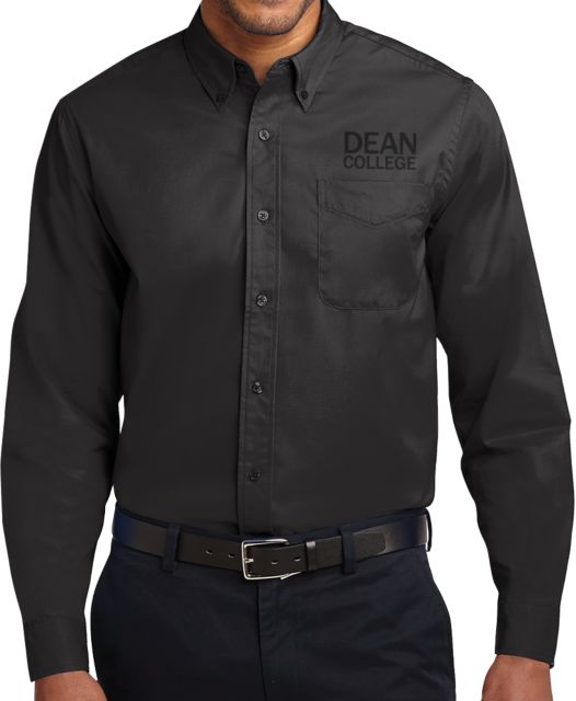 Dean College Twill Button Down Long Sleeve Primary Mark - ONLINE ONLY