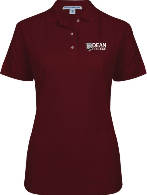 Dean College Womens Silk Touch Pique Polo Dean College w/ Bulldog Head - ONLINE ONLY