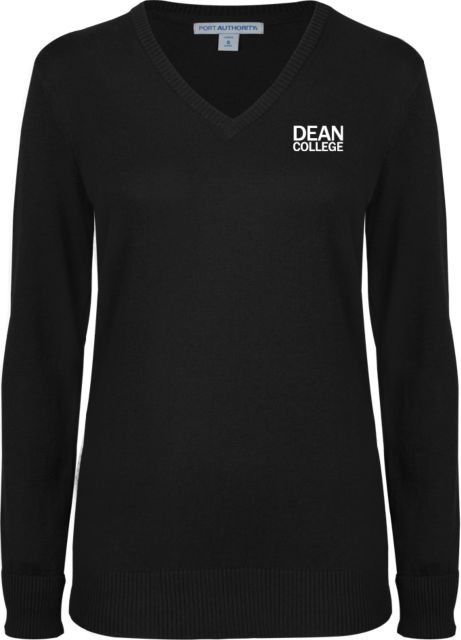 Dean College Womens VNeck Sweater Primary Mark - ONLINE ONLY