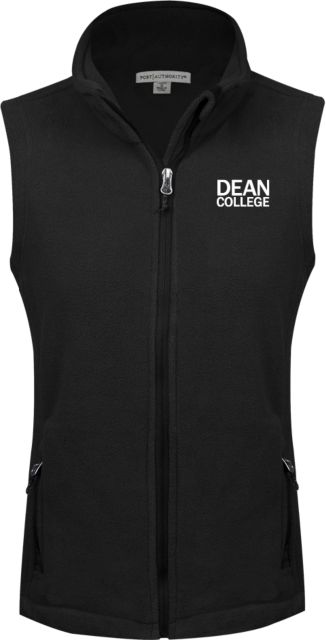 Dean College Womens Fleece Full Zip Vest Primary Mark - ONLINE ONLY