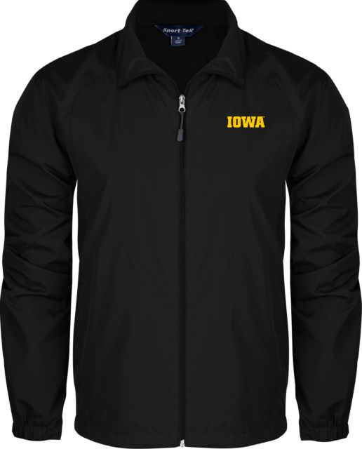 Iowa Full Zip Wind Jacket Black Iowa Wordmark - ONLINE ONLY