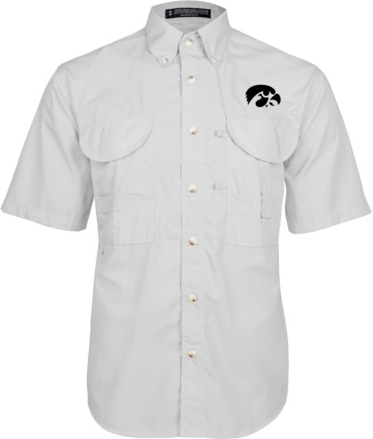 Iowa Fishing Shirt Performance Short Sleeve White Primary Mark - ONLINE ONLY