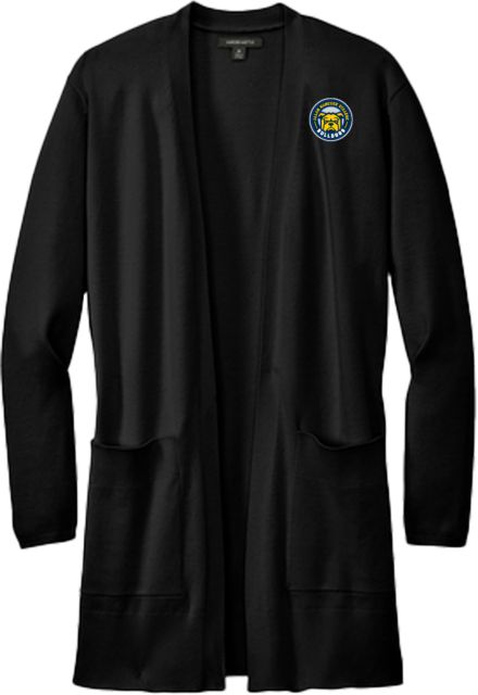 Allan Hancock Mercer + Mettle Womens Open Front Cardigan Sweater Allan Hancock College Bulldogs Circle Mark - ONLINE ONLY
