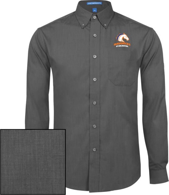 UTA Mens Crosshatch Poplin Long Sleeve Shirt - ONLINE ONLY