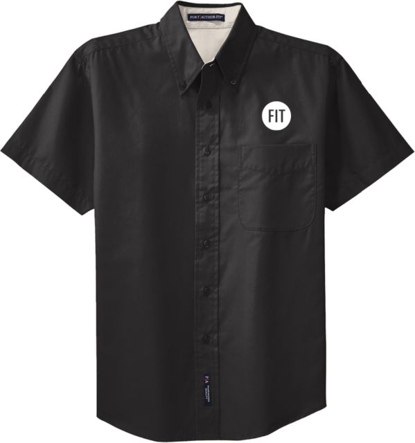 Fashion Institute Twill Button Down Short Sleeve FIT - Circle Emblem - ONLINE ONLY