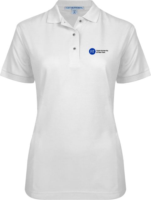 Fashion Institute Womens Silk Touch Pique Polo FIT State University of New York - Wordmark - ONLINE ONLY