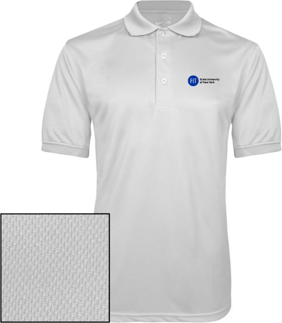 Fashion Institute Dry Mesh Polo FIT State University of New York - Wordmark - ONLINE ONLY