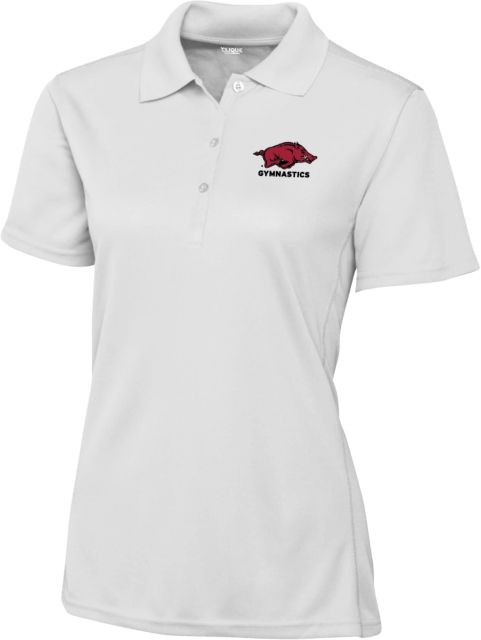 Arkansas C&B Womens Clique Ice Pique Polo Arkansas Primary Mark - Gymnastics