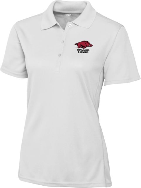 Arkansas C&B Womens Clique Ice Pique Polo Arkansas Primary Mark - Swimming and Diving