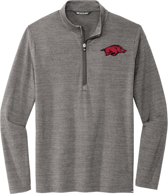 Arkansas TravisMathew Crestview 1/4 Zip Pullover University of Arkansas - Primary Athletics Mark
