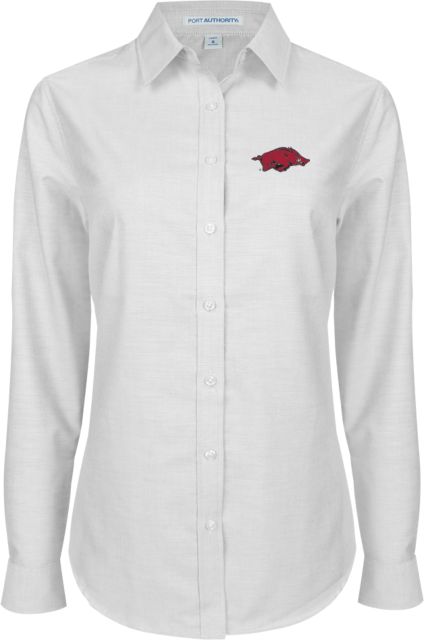 Arkansas Womens Oxford Shirt University of Arkansas - Primary Athletics Mark