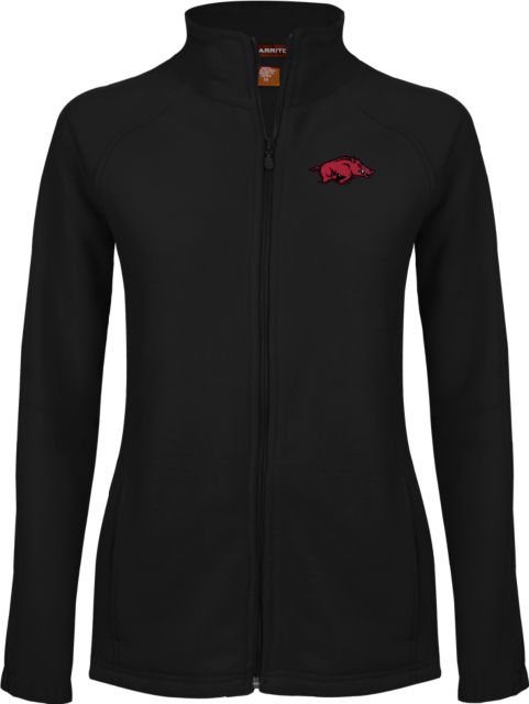 Arkansas Womens Fleece Full Zip Jacket University of Arkansas - Primary Athletics Mark