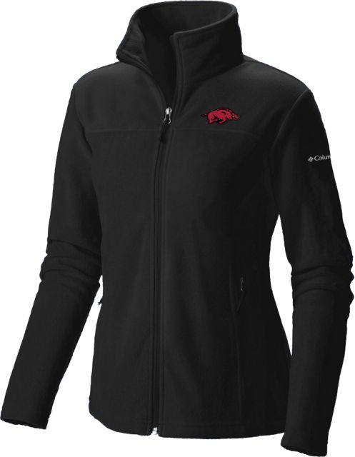 Arkansas Columbia Womens Full Zip Fleece Jacket University of Arkansas - Primary Athletics Mark