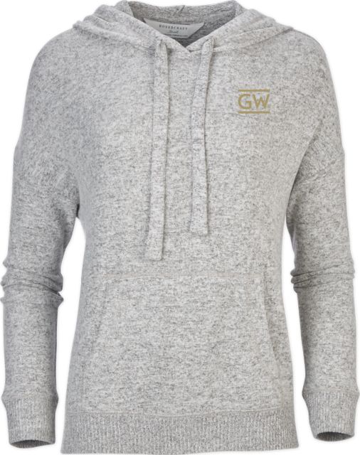 George Washington Boxercraft Womens Oxford Heather Cuddle Soft Hoodie Institutional GW - ONLINE ONLY