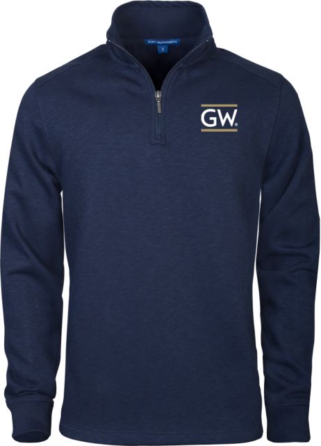 George Washington Slub Fleece 1/4 Zip Pullover Institutional GW - ONLINE ONLY