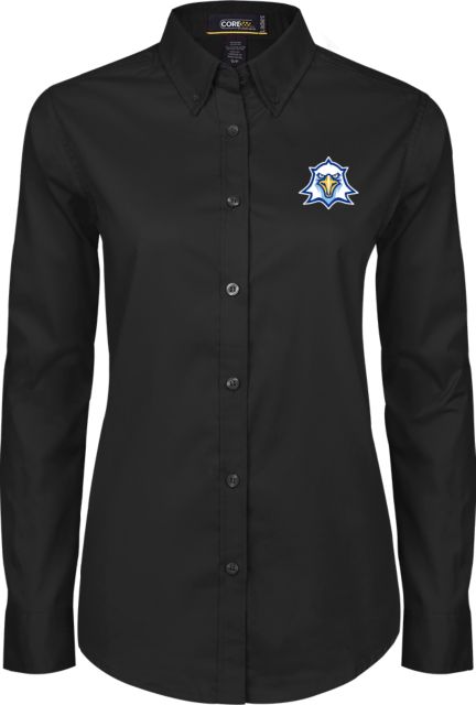 Tallahassee Womens Twill Long Sleeve Button Down Black Tallahassee Eagle Head - ONLINE ONLY