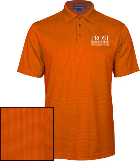 Miami Performance Fine Jacquard Polo U Miami Frost School of Music - Vertical - ONLINE ONLY