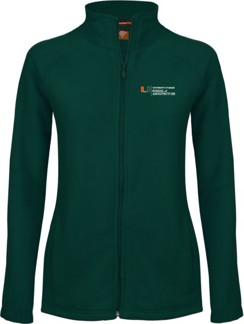 Miami Womens Fleece Full Zip Jacket U Miami School of Architecture - Horizontal - ONLINE ONLY