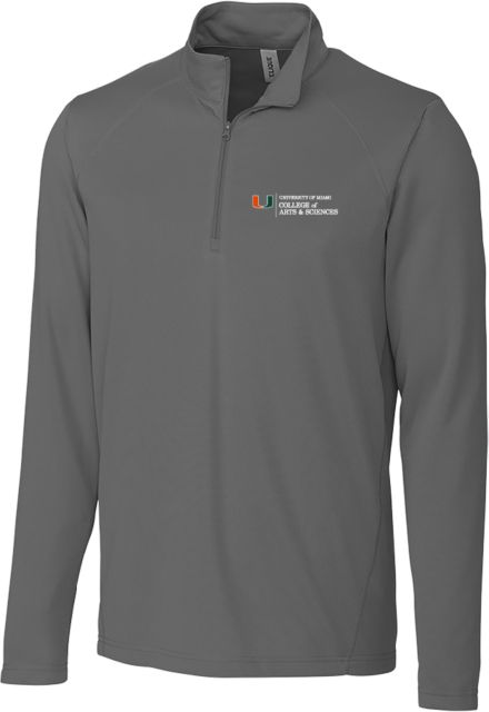 Miami C&B Titan Clique Ice Pique Half Zip U Miami College of Arts and Sciences - Horizontal - ONLINE ONLY