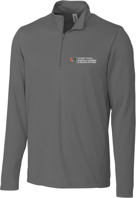 Miami C&B Titan Clique Ice Pique Half Zip U Miami School of Nursing and Health Studies - Horizontal - ONLINE ONLY